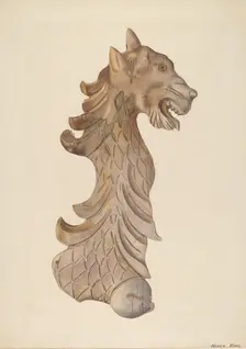 Head of a Leopard, 1935/1942. Creator: Harry King