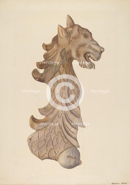 Head of a Leopard, 1935/1942. Creator: Harry King.