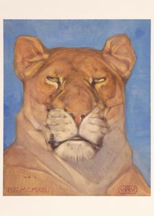 Head of a lioness, 1866-1939. Creator: Bernard Willem Wierink