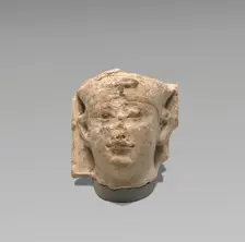 Head of a Ptolemy as Pharaoh (Sculptor's Model), 250-50 B.C. Creator: Unknown