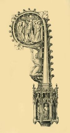 Head of a pastoral staff, 14th century?, (1881). Creator: W. M. McGill