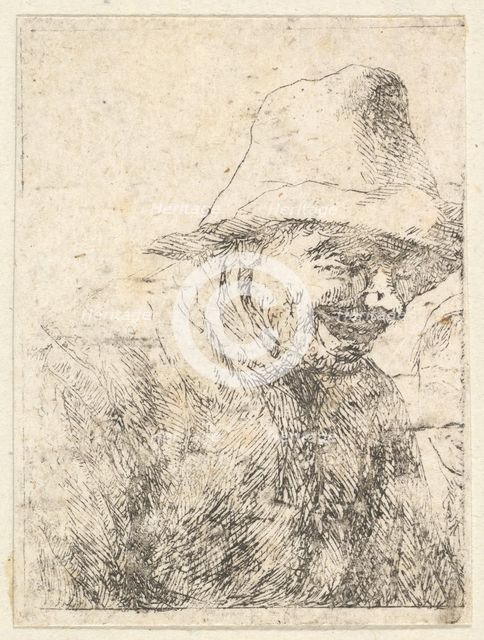 Head of a Peasant, 17th century. Creator: Unknown.