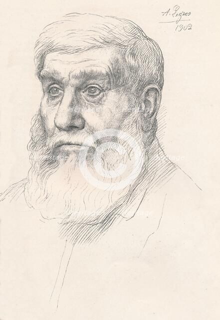 Head of a Peasant, 1902, (1903). Artist: Alphonse Legros