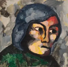 Head of a Peasant, 1911. Creator: Kazimir Malevich