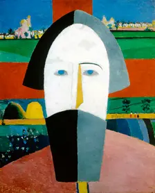 Head of a Peasant 1928-1932. Artist: Kazimir Malevich