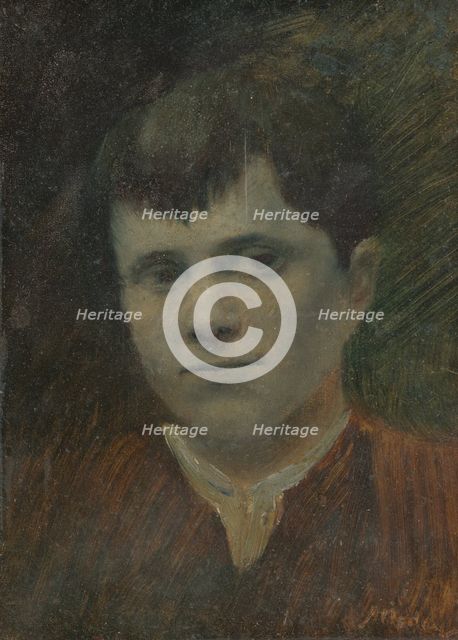 Head of a Peasant Boy, 1880-1900. Creator: Ladislav Mednyanszky.