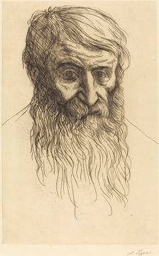 Head of a Philosopher (Tete de philosophe). Creator: Alphonse Legros