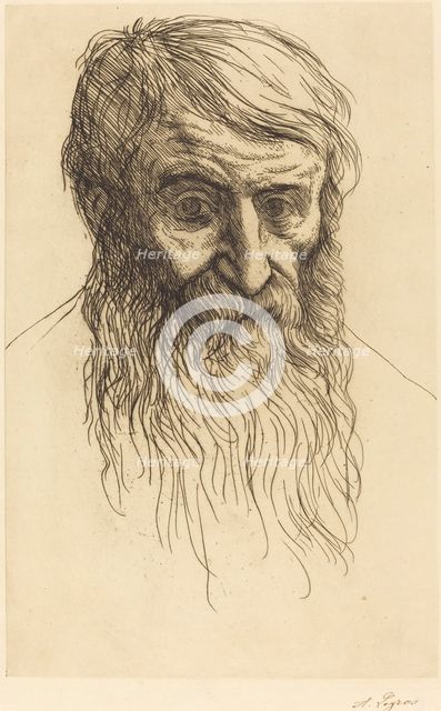 Head of a Philosopher (Tete de philosophe). Creator: Alphonse Legros.