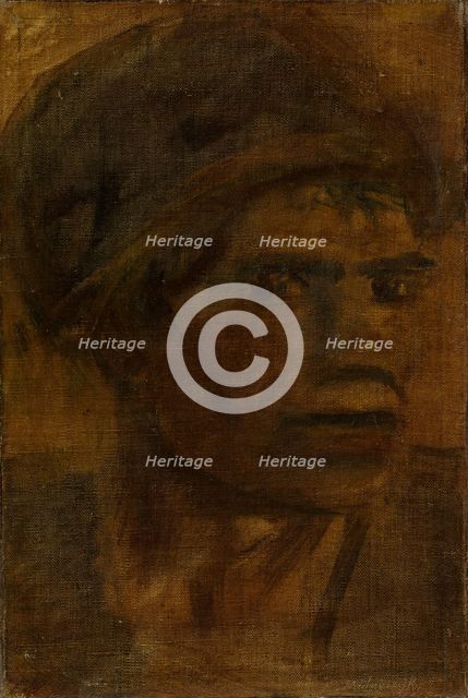 Head of a Prisoner (Head of a Balkan Man), around 1915. Creator: Ladislav Mednyanszky.
