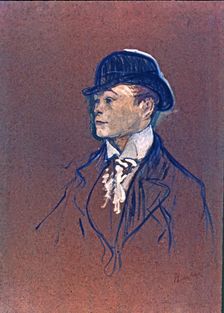 Head of a racing groom by Henri de Toulouse-Lautrec