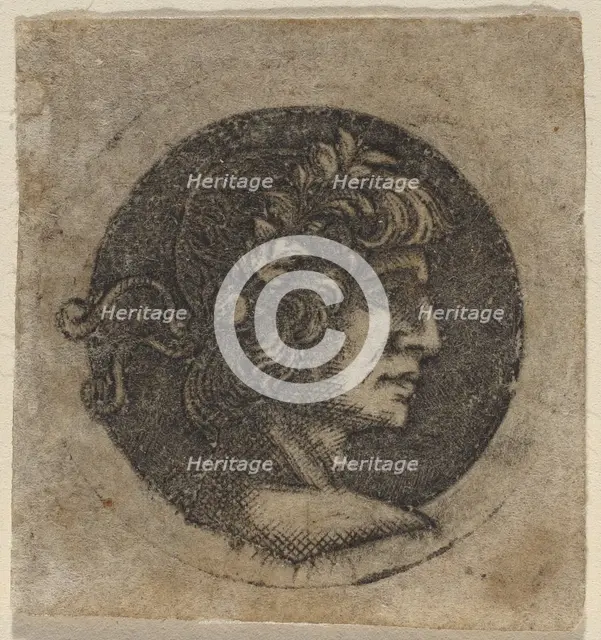 Head of a Roman Emperor, c. 1480/1510. Creator: Francia, Francesco, Circle of.