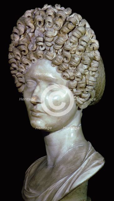 Head of a Roman Lady, 1st century. Artist: Unknown