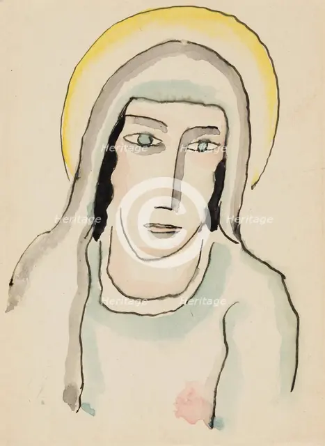 Head of a Saint, 1925. Creator: Alexei Jawlensky.