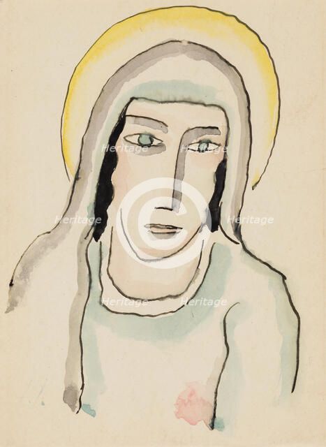 Head of a Saint, 1925. Creator: Alexei Jawlensky.