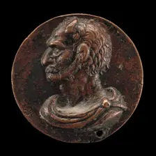Head of a Satyr [obverse], 16th century. Creator: Unknown