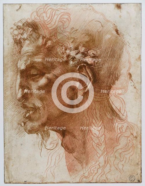 Head of a Satyr. Creator: Buonarroti, Michelangelo (1475-1564).
