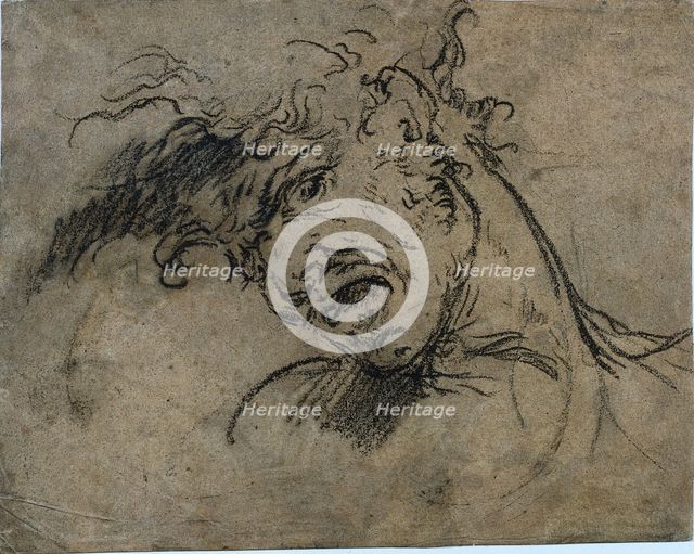 Head of a Screaming Man, 1792. Creator: Benjamin West (American, 1738-1820).