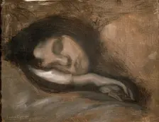Head of a Sleeping Woman 19th or early 20th century. Artist: Eugene Carriere