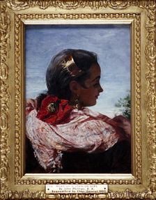 Head of a Spanish Girl 1860. Artist: John Phillip