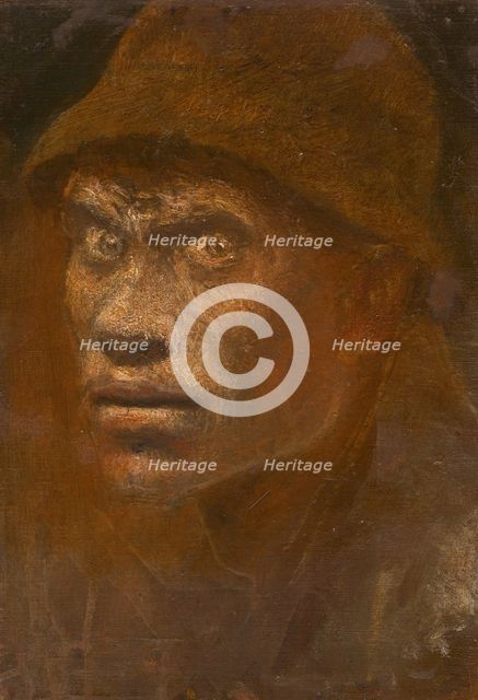 Head of a Vagrant, 1896-1897. Creator: Ladislav Mednyanszky.
