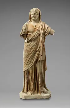 Head of a Veiled Woman, A.D. 160-190. Creator: Unknown