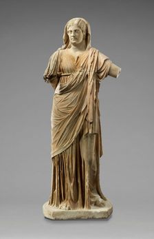 Head of a Veiled Woman, A.D. 160-190. Creator: Unknown