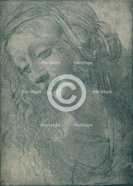 'Head of a Virgin', c15th century, (1932). Artist: Leonardo da Vinci.