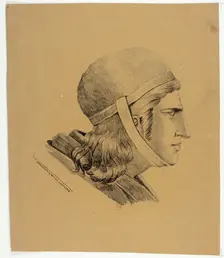 Head of a Warrior, 1816. Creator: Charles-Philibert de Lasteyrie
