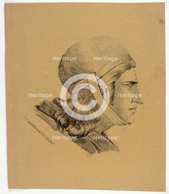Head of a Warrior, 1816. Creator: Charles-Philibert de Lasteyrie.
