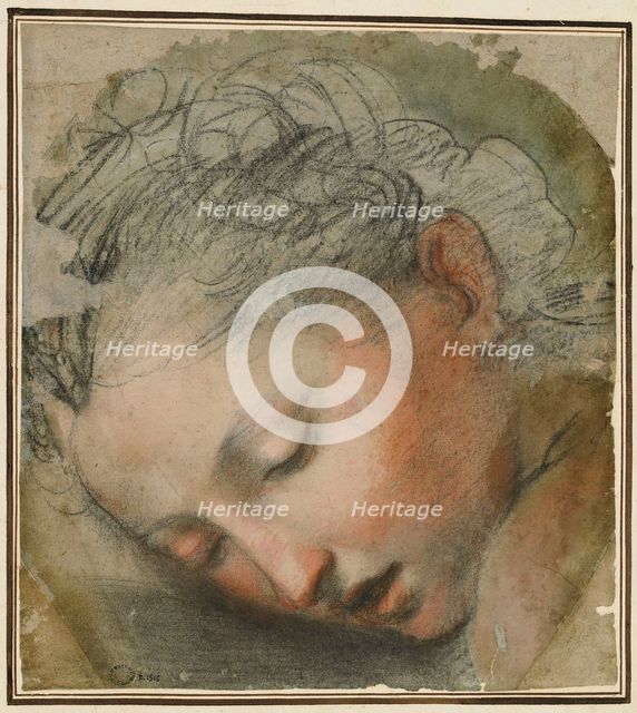 Head of a woman, 1568. Creator: Barocci, Federigo (1528-1612).