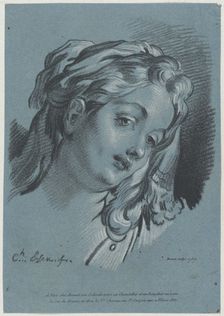 Head of a Woman, 1767. Creator: Louis Marin Bonnet