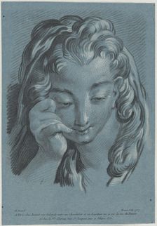 Head of a Woman, 1767. Creator: Louis Marin Bonnet