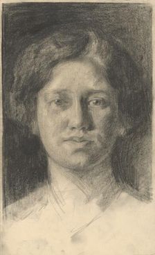 Head of a woman, 1911-1912. Creator: Eduard Putra