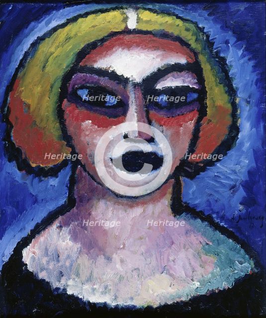 Head of a Woman, 1912. Artist: Javlensky, Alexei, von (1864-1941)