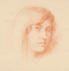 Head of a woman, around 1920. Creator: Ladislav Treskon