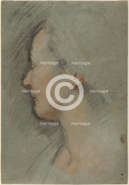 Head of a Woman, c. 1584. Creator: Federico Barocci.