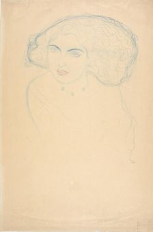 Head of a Woman, c. 1916. Creator: Klimt, Gustav (1862-1918)