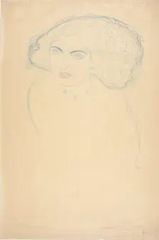 Head of a Woman, c. 1916. Creator: Klimt, Gustav (1862-1918)