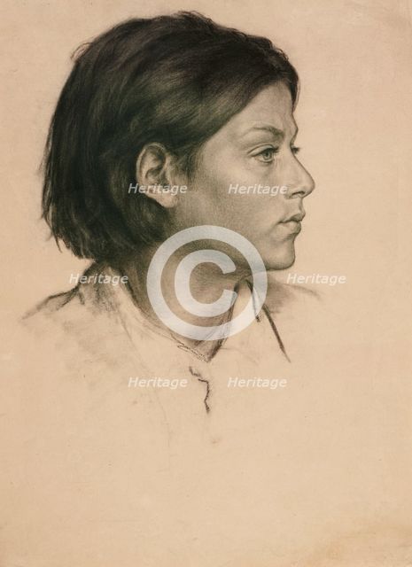 Head Of A Woman, c1875. Creator: Mary Evelyn de Morgan.