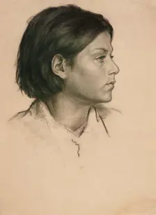 Head Of A Woman, c1875. Creator: Mary Evelyn de Morgan