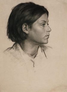 Head Of A Woman, c1875. Creator: Mary Evelyn de Morgan