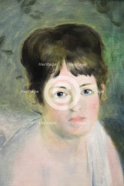 'Head of a Woman', c1876. Artist: Pierre-Auguste Renoir