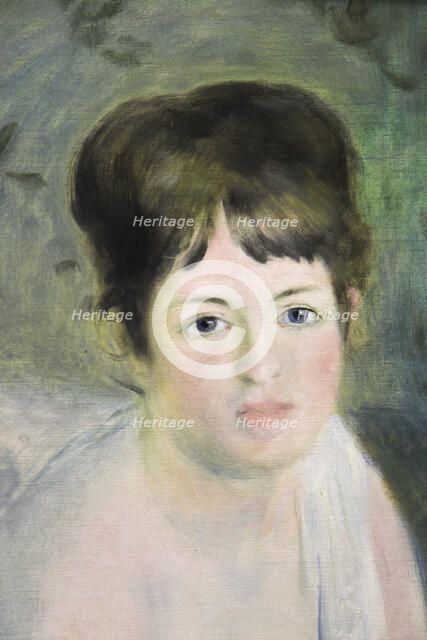 'Head of a Woman', c1876. Artist: Pierre-Auguste Renoir