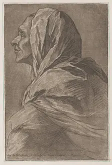 Head of a woman, ca. 1758. Creator: Lambert-Sigisbert Adam