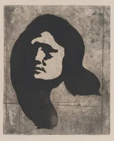 Head of a Woman, ca. 1904. Creator: Eugene Carriere