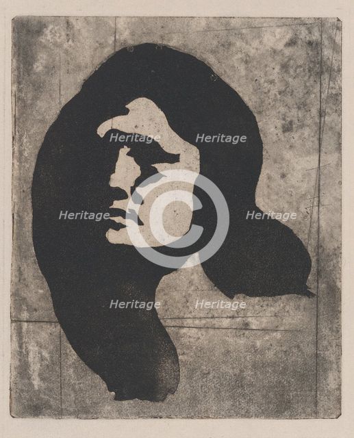 Head of a Woman, ca. 1904. Creator: Eugene Carriere.