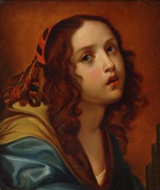 Head of a Woman, copy after Carlo Dolci, 1861. Creator: Karl Emanuel Jansson