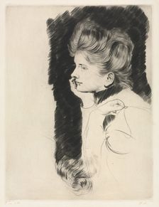 Head of a Woman. Creator: Paul César Helleu (French, 1859-1927)