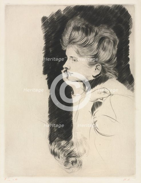 Head of a Woman. Creator: Paul César Helleu (French, 1859-1927).