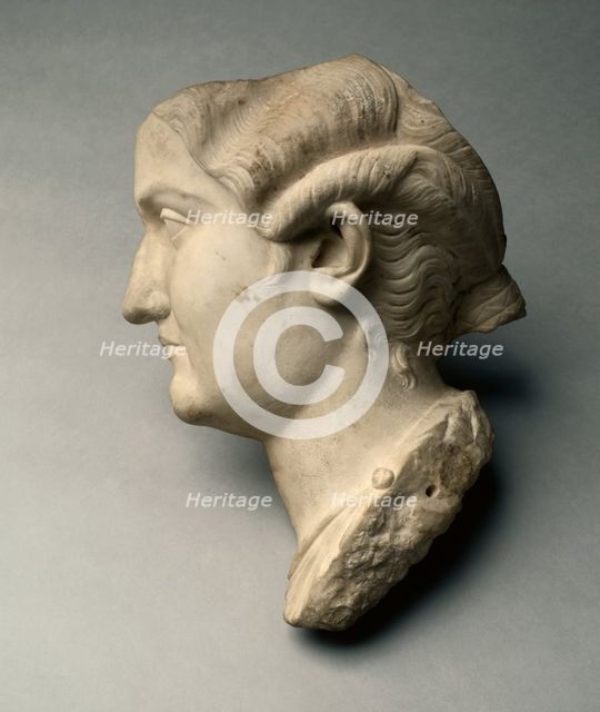 Head of a Woman (fragmentary), 100s. Creator: Unknown.